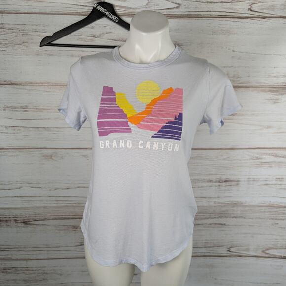 Old Navy Grand Canyon Everywear Short Sleeve Blue Graphic Tee Sz Small - Picture 1 of 5